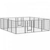 Pawhut Parc Pour Chien Robuste, 16 Panneaux De 39 Po De Hauteur, Stylo D'exercice Pour Chiot En Metal, Design Bricolage, Interieur Exterieur, Pour Petits Et Moyens Chiens, Gris