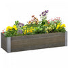 Outsunny Jardiniere En Bois Surelevee Lit De Jardin Mobile Sureleve