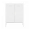 Armoire d’appoint moderne Naomi 32\" en metal blanc