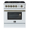 Cuisiniere a gaz Giovanni 30 pouces blanche, 4,32 pi³ – FFSGS6274-30WHT