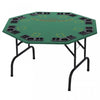 Soozier Table de poker pliante 47\" pour 8 joueurs avec porte-gobelets, vert