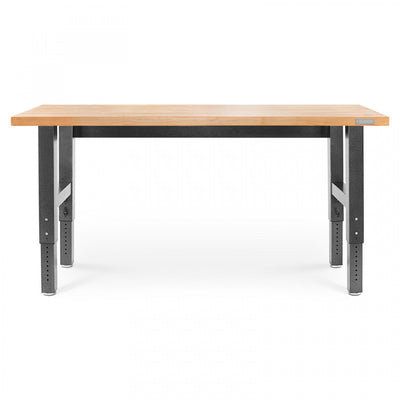 Gladiator 6' Adjustable Height Hardwood Workbench - Hammered Granite|Établi de 6 pi à hauteur réglable en bois franc de Gladiator - granite martelé