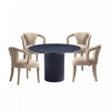 Ensemble de salle a manger moderne chic industriel Hathaway et Palmer 5 pieces en ivoire et noir