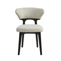 Susie Chaises De Salle A Manger En Bois, Lot De 2, Chaises Laterales Tapisees En Tissu Avec Pieds En Bois, Beige