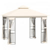 Outsunny Auvent De Terrasse A Toit Souple10' X 10', Creme