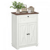 HOMCOM Armoire de rangement, buffet avec tiroir et portes, blanc