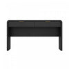 Bureau moderne Grace 54\" en noir et or (2 tiroirs)