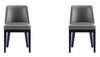 Ensemble 2 chaises de salle à manger modernes Gansevoort de Manhattan Comfort en similicuir - gris galet