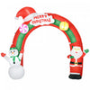 HOMCOM Arche gonflable geante de Noel de 9 pieds avec Pere Noel pour cour