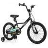 Costway 18\" Velo D'entrainement Pour Enfants Avec Roues D'entrainement Amovibles Pneumatiques Noir