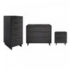 Ensemble de commode 3 pieces Granville Modern en gris charbon