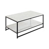Nimbus Table Basse Rectangulaire avec Double Surface en Marbre