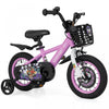 Costway 12\" Velo Pour Enfants Pour 3-4 Avec Guidon Reglable En Hauteur Et Frein A Main En Selle Violet