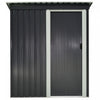 Outsunny 163x89x182cm Abri De Jardin Porte Coulissante Toit Incline, Noir