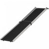 Pawhut Rampe Pliable Portable Pour Animaux De Compagnie, Rampe Voitures Pour Chien Chat Avec Une Poignee De Transport, Rampe Antiderapante, Rails Lateraux Securises En Aluminium, Noir