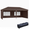 Outsunny Tente D'exterieur Escamotable 10'x20' Avec Sac De Transport, Cafe