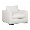 Fauteuil d’appoint contemporain Cleo en tissu creme