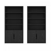 Armoire bibliotheque moderne Rivington 40\" en noir - Lot de 2