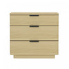 Table de nuit moderne Payton 66 cm en chene naturel (3 tiroirs)