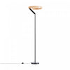 Lampe à pied moderne de 63 po noir mat à DEL