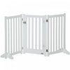 Pawhut Barriere Pliable Pour Chien Avec Porte, Barriere Autoportante A 3 Panneaux Avec Pieds De Soutien, Parc Interieur Pour Chiens De Taille Moyenne Et Inferieure, Blanc