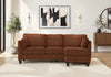 Canape Chaise Longue Rembourre, Tissu Rouille, Moderne, Contemporain