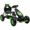 Aosom Go Kart A Pedales Pour Enfants, Jouets A Enfourcher Pour Garcons Et Filles Avec Siege Ergonomique Reglable, Roues En Caoutchouc Absorbant Les Chocs, Frein A Main De Securite, 5 A 12 Ans, Vert