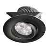 Luminaire cylindrique à encastrer Smpled de Dainolite avec intensité variable, angle d’inclinaison réglable, fini noir et ampoule de 8 W