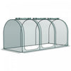 Outsunny Cage De Culture 9 X 4pi Avec Portes Zippees Sac De Rangement, Vert