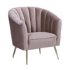 Fauteuil d’appoint Rosemont de Manhattan Comfort en velours - rose tendre et doré