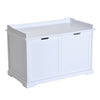 Pawhut Boite A Litiere Pour Chat Couverte 2 En 1 Toilettes Rangement Hideaway Armoire Banc Decor A La Maison