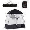 Outsunny Tente De Douche Avec Sac De Douche, Sol, Sac De Transport, Noir