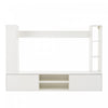 Zara Ensemble Meuble TV Mural 65 po avec Etageres d'Exposition, Blanc