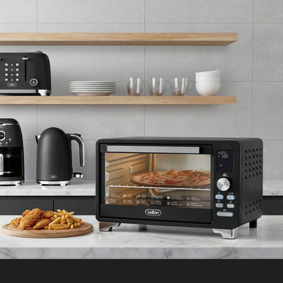 Salton NuRetro Digital Air Fryer Toaster Oven - Midnight Black |Salton four grille pain numerique avec friture a air NuRetro - noir minuit