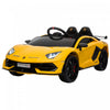 Aosom Jouet De Voiture Electrique Pour Enfants A Piles 12 V Compatible Avec Telecommande Parentale Lumieres Musicales Roues De Suspension Bluetooth Pour 3 A 8 Ans Jaune
