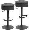 HOMCOM Lot de 2 tabourets de bar, pivotants avec rangement, noir