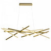 Lustre Carly de Dainolite avec fini laiton vieilli et ampoule à DEL de 62 W