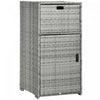 Outsunny Meuble De Rangement Resine Tressee Pour Patio Gris Mixte
