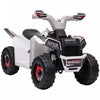 Aosom Quad 6 V Pour Enfants, Vehicule Electrique Alimente Par Batterie Pour Enfants Avec Roues Resistantes A L'usure, Pour Garcons Et Filles Ages De 18 A 36 Mois, Blanc