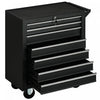 Homcom Coffre A Outils 7 Tiroirs Boite A Outils Mobile Et Verrouillable Avec Poignee Et Roues