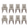 Ensemble de 8 chaises de salle a manger Connie Modern en gris clair