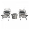 Ensemble de conversation moderne Ashland 5 pieces en gris