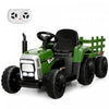 Costway Tracteur A Remorque Electrique 12v Avec Telecommande Et Lumieres Led