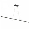 Luminaire suspendu horizontal Array de Dainolite de 48 po en acrylique blanc qui diffuse la lumière, avec fini noir mat et ampoule à DEL de 30 W