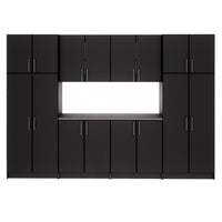 Elite Armoire De Rangement De Garage 128 Pouces, Ensemble G De 8 Pieces – Noir