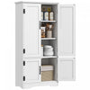 HOMCOM Garde-Manger Cuisine 48\" Armoire Rangement Etageres Blanc