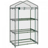 Outsunny Mini Serre De Jardin Serre Portable Pour Plantes Avec Porte Enroulable Et Etageres En Fil Metallique, 27\" X 19\" X 49\", Transparent