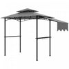 Outsunny Tonnelle De Barbecue 8' X 5', Abri Bbq A Deux Niveaux, Gris Clair