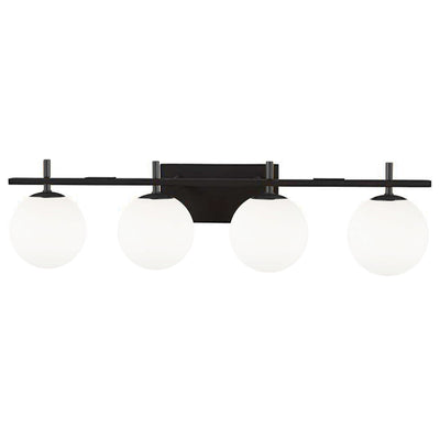 Dainolite Vivaldi 4 Light Vanity Light Matte Black Lamp|Lumière de coiffeuse Vivaldi de Dainolite avec fini noir mat et 4 ampoules