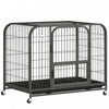 Cage pour Chien Robuste, Grande Cage avec Roulettes et Plateau